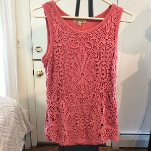 Democracy size S lace top blouse shirt